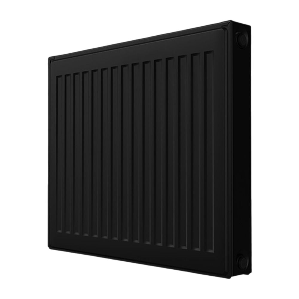 Радиатор панельный Royal Thermo COMPACT C11-300-400 Noir Sable 0.308 кВт настенный, присоединение резьбовое - 1/2″, подключение - боковое, универсальное, стальной, цвет - черный