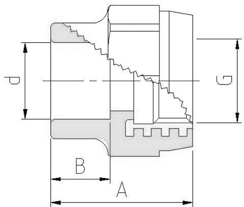 Соединители полипропиленовые PPR Vatlec VTp.702.0 Дн20-32 (1/2-1″) Ру25 прямые комбинированные, внутренняя резьба / под приварку, белые