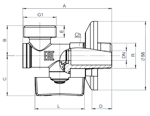Кран шаровой BUGATTI Miami 790 1/2″x3/4″ Ду15x20 Ру10 угловой, фильтр и розетка из нержавеющей стали, для подключения стиральной машины, наружная/наружная резьба, управление ручка-бабочка