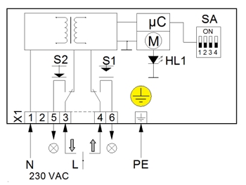 Эскиз Клапан регулирующий двухходовой DN.ru 25ч945п Ду40 Ру16 с электроприводом TSL-1600-25-1-230-IP67