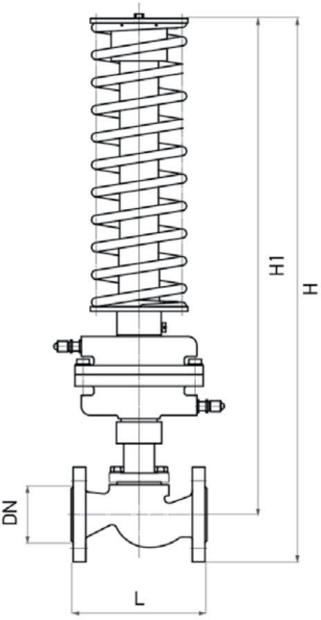 Регуляторы давления до себя КПСР PA-B 220 Ду15-200 Ру40 Kvs4-630 прямого действия, сталь 20Л, фланцевый, Tmax до 150°С