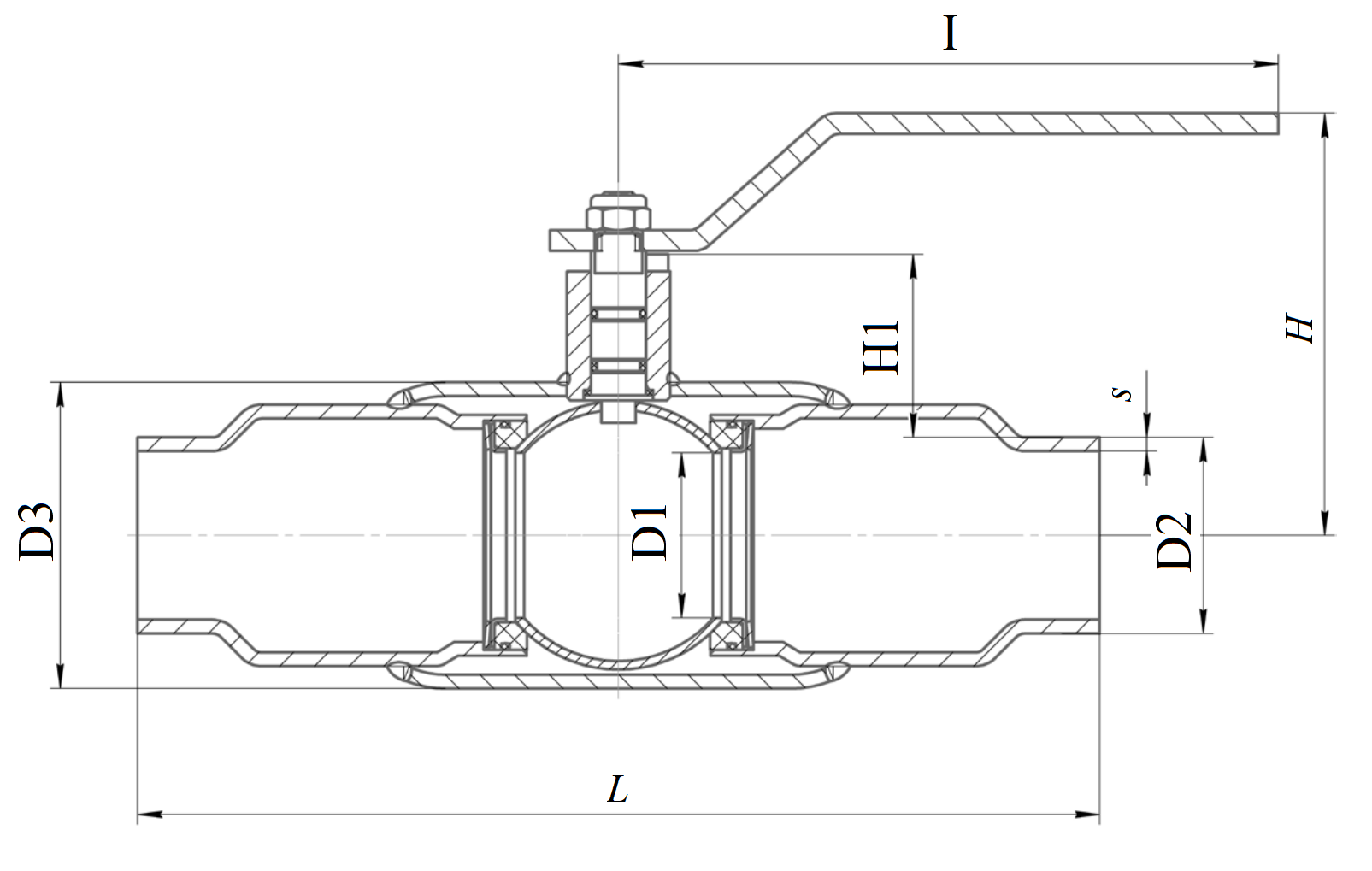 Кран шаровый LD КШ.Ц.П.Э.П/П.02 Ду100 Ру25, полнопроходной, корпус - сталь 20, уплотнение - EPDM, под приварку, под электропривод