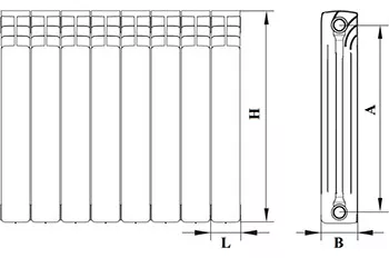 Радиатор биметаллический RIFAR Monolit 350 7 секции