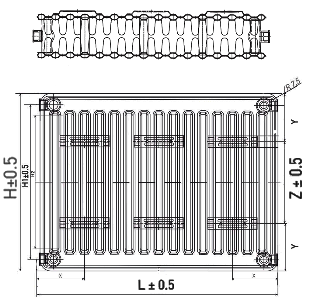 Радиатор стальной панельный STI Compact 22-300-500
