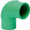 Угольник Ekoplastik TKO Дн160 Ру16, PP-RCT, тип присоединения - пайка, угол - 90°, цвет - зеленый