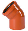 Отвод НПВХ Ostendorf KGB Дн500 угол 30 градусов раструбный для наружной канализации, безнапорный, цвет - оранжево-коричневый RAL 8023